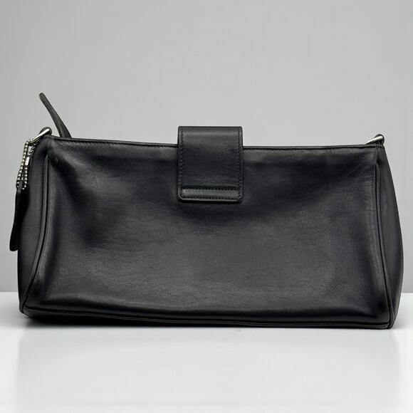 Vintage COACH 9818 East West Penelope Black Leather Nickel Crossbody Costa Rica - Picture 4 of 16